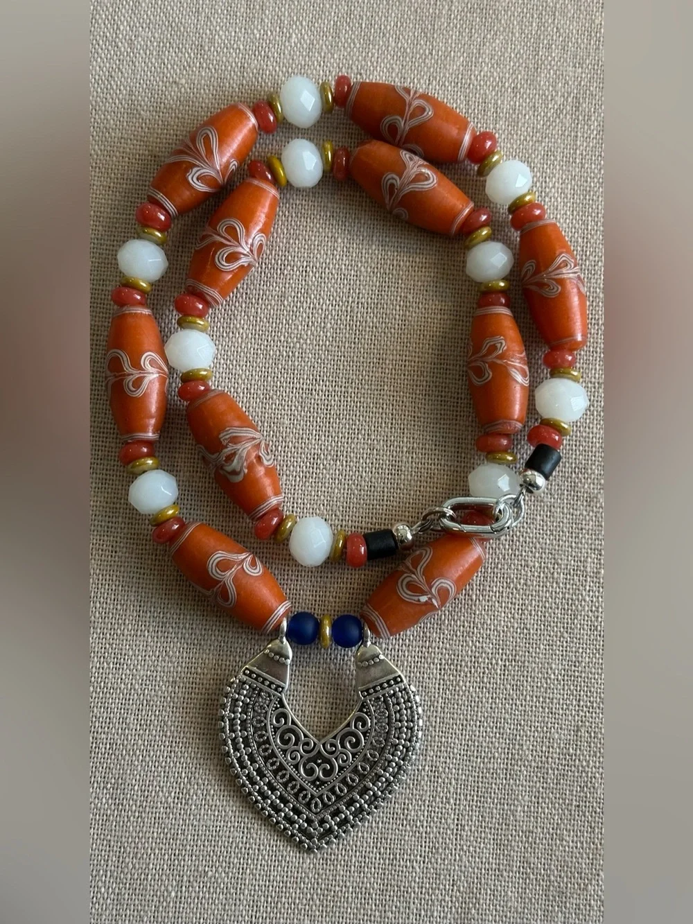 Handmade orange african